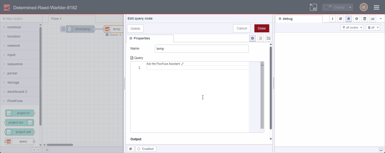 Demo of table node with assistance