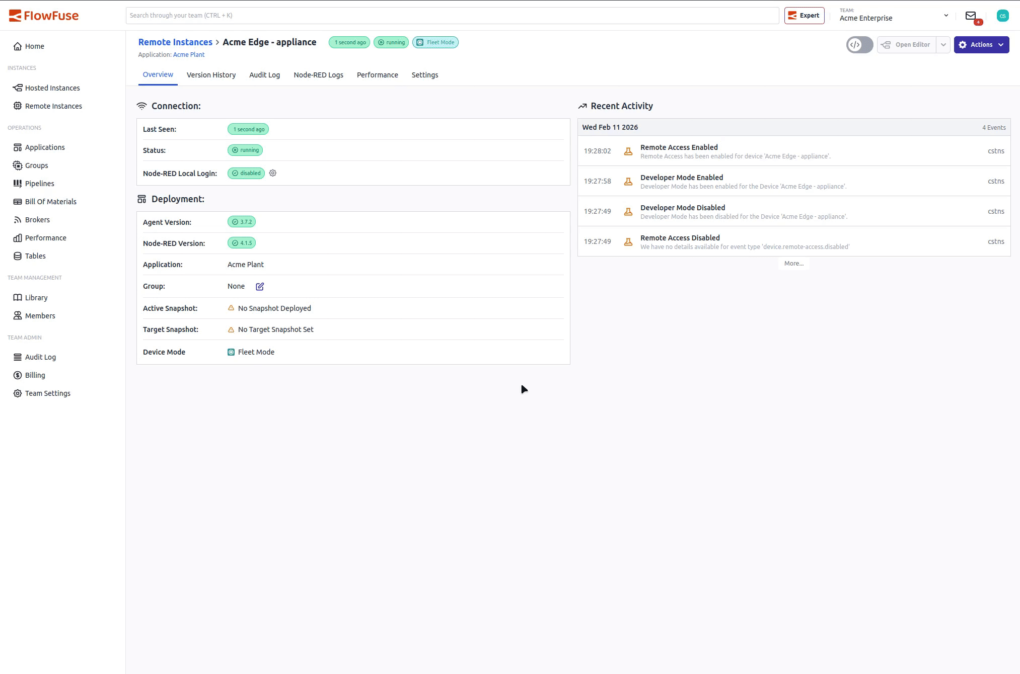 Immersive Mode on a Remote Instance